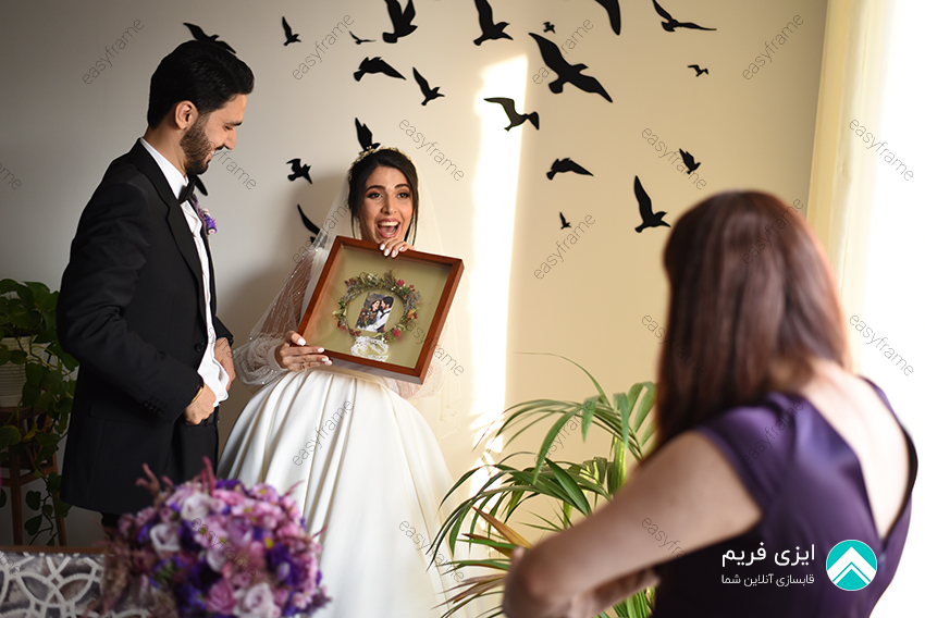 یادگاری باکس دسته گل عروسی