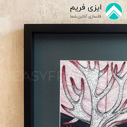 قاب چوبی مشکی عمیق