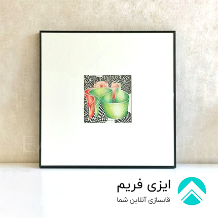 قاب فلزی مشکی پاسپارتو پهن