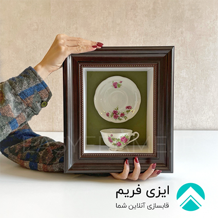 قاب فنجون گل سرخی